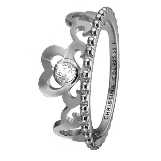 Christina Princess Hearts ring i sølv med topas